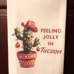 NWOT Tucson, AZ. Christmas, Cactus Kitchen Towel
